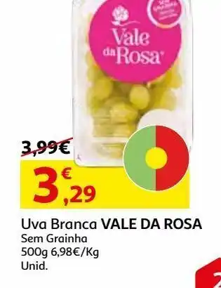 Auchan Uva branca vale da rosa sem grainha 500 g promoção