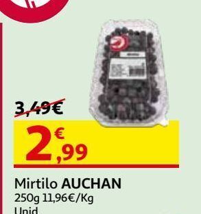 Auchan Mirtilo auchan 250 g promoção