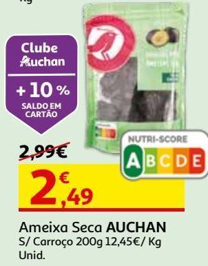 Auchan Ameixa seca auchan sem caroço 250 g promoção
