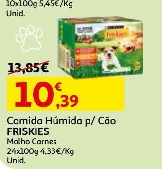 Auchan Comida húm cão friskies molho carnes 24x100g promoção