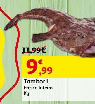 Auchan Tamboril fresco inteiro kg promoção