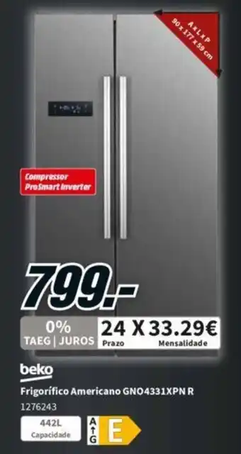 MediaMarkt Beko Frigorifico Americano promoção