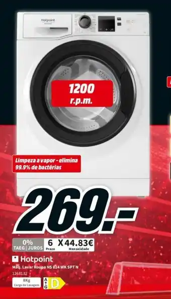 MediaMarkt Hotpoint Maq. lavar roupa NS 824 promoção