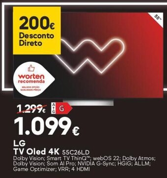 Worten LG TV Oled 4K promoção