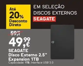 Worten Seagate Disco Externo 2.5" Expansion 1TB promoção