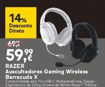 Worten Razer Auscultadores Gaming Wireless Barracuda X promoção