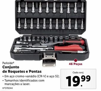 Lidl Conjunto de chaves parkside promoção