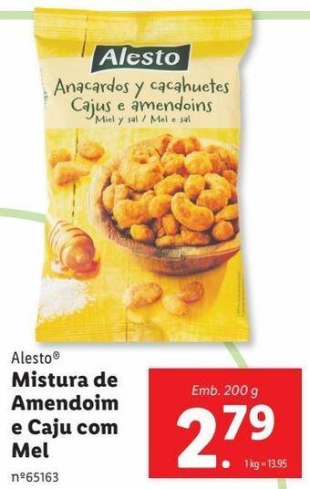 Lidl Amendoim alesto promoção