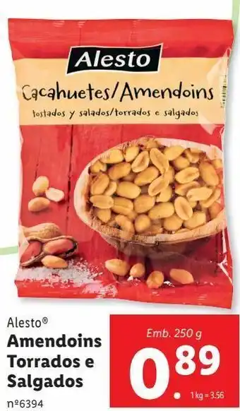 Lidl Amendoim frito alesto promoção