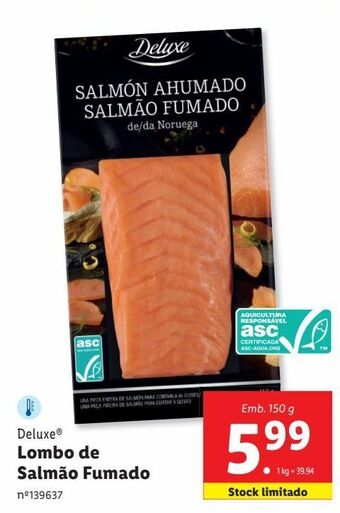 Lidl Salmão fumado deluxe promoção