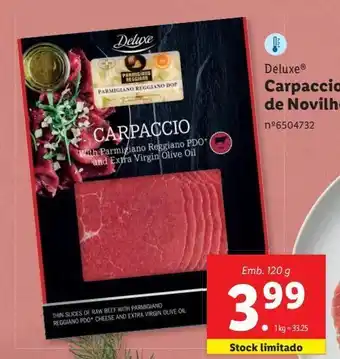 Lidl Carpaccio deluxe promoção