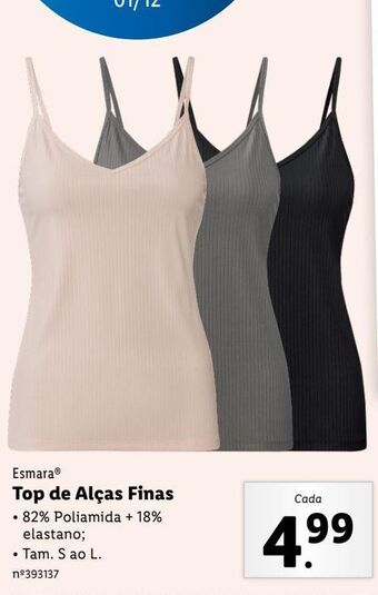 Lidl Top esmara promoção