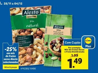 Lidl Frutos secos alesto promoção