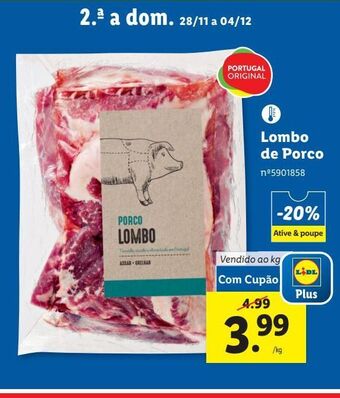 Lidl Lombo de porco promoção