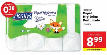 Lidl Papel higiênico floralys promoção
