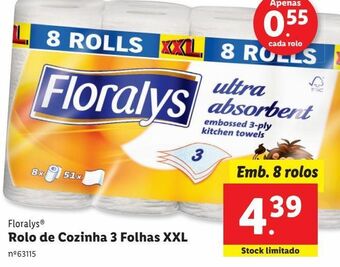 Lidl Papel higiênico floralys promoção