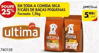 Comida Seca P/ Cães de Raças Pequenas Rormato Ultima 1,5kg