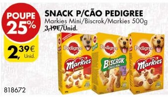 Pingo Doce Snack P/Cão Pedigree 500g promoção