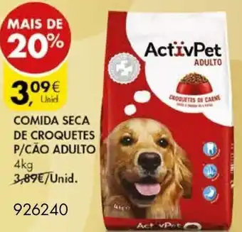 Pingo Doce Comida Seca de Croquetes P/Cão 4kg promoção