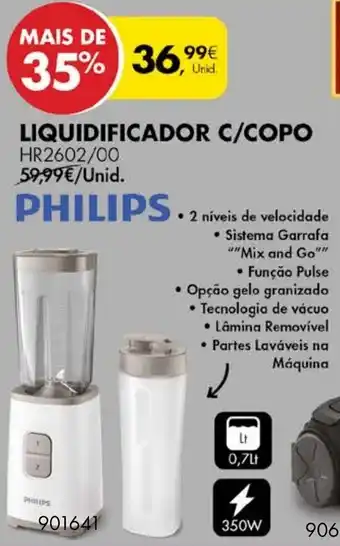 Pingo Doce Liquidificador C/Copo HR2602/00 promoção