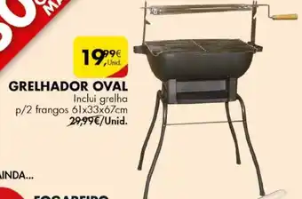 Pingo Doce Grelhador Oval 61x33x67cm promoção