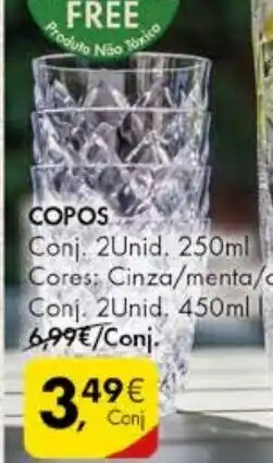 Pingo Doce Copos Conj. 2 Unid, 250ml promoção