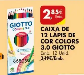 Pingo Doce Caixa de 12 Lápis de Cor Colors 3.0 Giotto 12 unid promoção