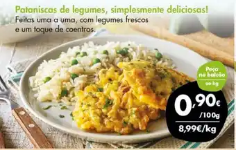 Pingo Doce Pataniscas de Legumes promoção