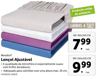 Lidl Lençol Ajustável 140-160x200cm promoção