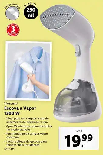 Lidl Silvercrest Escova a Vapor 1300W promoção