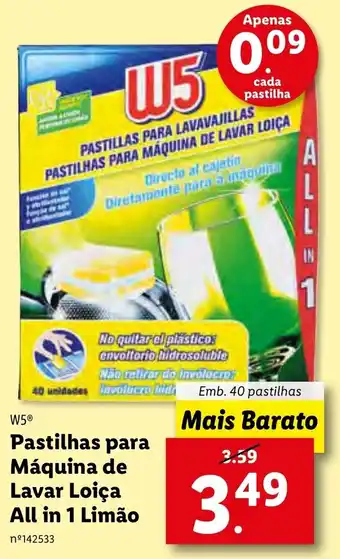 Lidl Pastilhas para Máquina de Lavar Loiça All in 1 Limão promoção