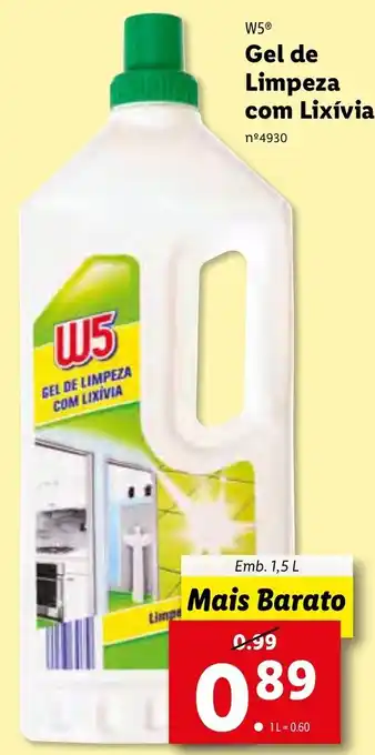 Lidl Gel de Limpeza com Lixívia 1,5L promoção