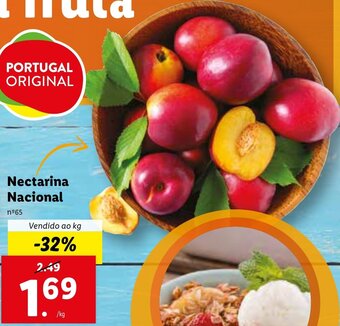 Lidl Nectarina Nacional promoção