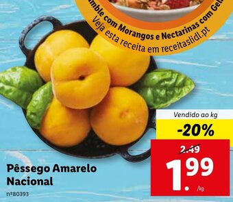 Lidl Pêssego Amarelo Nacional promoção