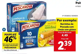 Pescanova Barrinhas de Pescada com Limão sem gluútem