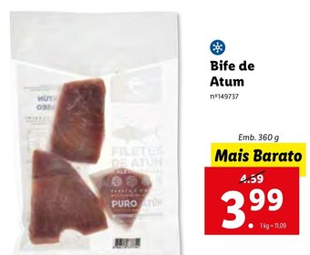 Lidl Bife de Atum 360g promoção
