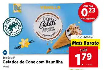 Bon Gelati Gelados de Cone com Bauniha 8x120ml