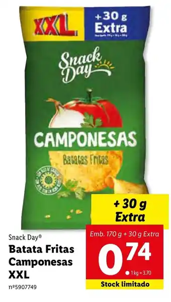 Lidl Batata Fritas Camponesas XXL 170g promoção