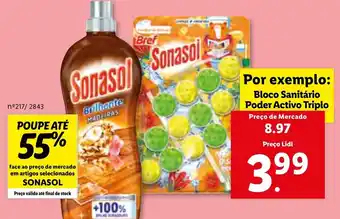 Lidl Sonasol Bloco Sanitário Poder Activo Triplo promoção