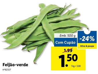 Lidl Feijão Verde 500g promoção