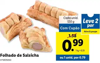 Lidl Folhado de Salsicha 120g promoção