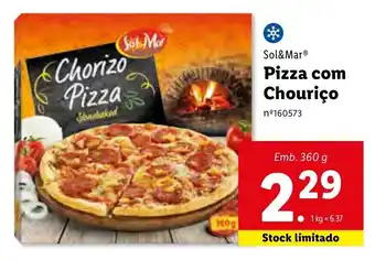 Lidl Pizza com Chouriço 360g promoção