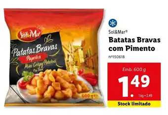 Lidl Batatas Bravas com Pimento 600g promoção
