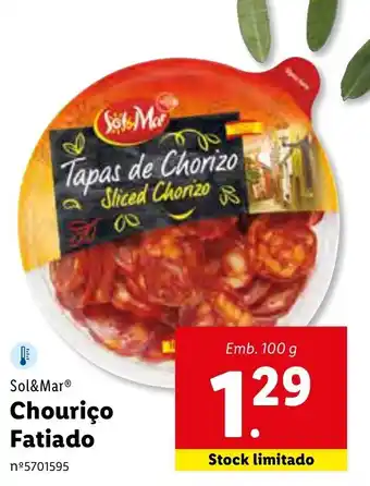 Lidl Chouriço Fatiado 100g promoção