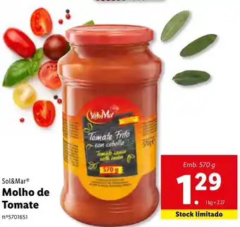 Lidl Molho de Tomate 570g promoção