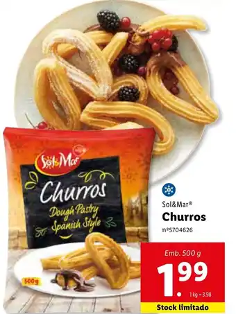 Lidl Churros 500g promoção