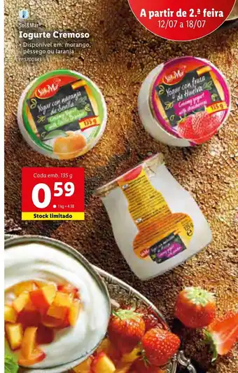 Lidl Iogurte Cremoso 135g promoção