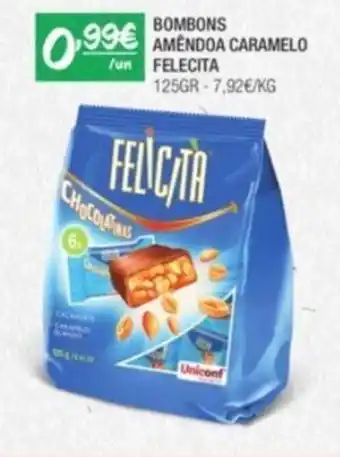 Spar Bombons Amendoa Caramelo Felecita 125g promoção