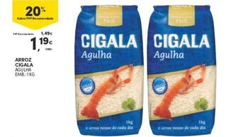 Continente Arroz Cigala 1kg promoção