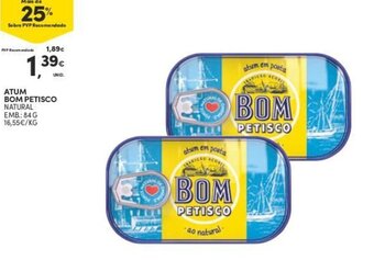 Continente Atum Bom Petisco 84g promoção